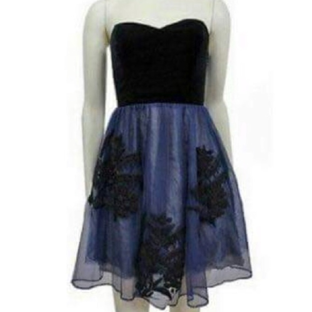 Vintage Anthropologie short strapless dress